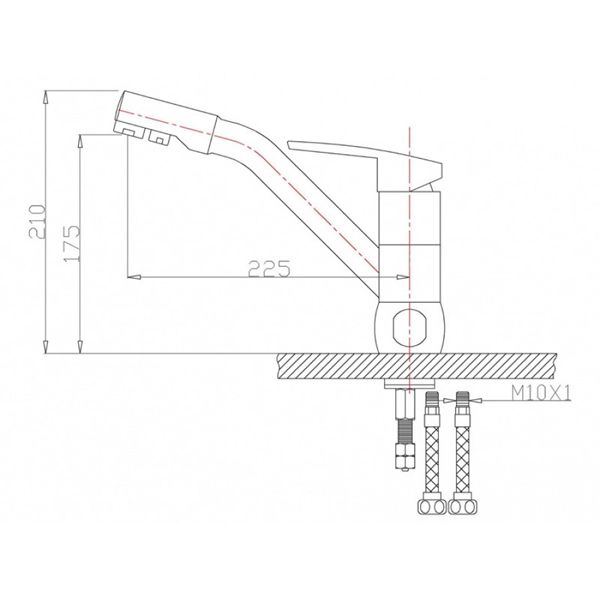 Смеситель для мойки ZorG ZR 400 KF-12 хром