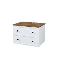 Тумба подвесная со столешницей МДФ, макадамия орех 70 см IDDIS Torr белый матовый (TOR70WMi95K)