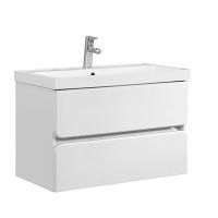 Тумба под умывальник Belux Бостон подвесная 80-02 белый глянцевый