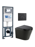 Комплект инсталляции с унитазом Weltwasser MARBERG 410 + SALZBACH 043 GL-BL + MAR 410 RD MT-BL