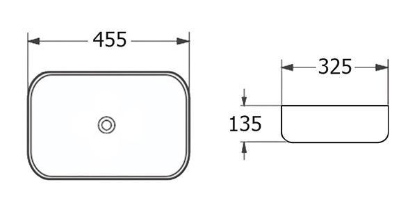 Умывальник Roxen Conta 570055 455х325х135