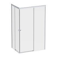 W94G-403-12080-MТ Душевое ограждение AM.PM X-Joy Square Slide 120х80, мат хром, прозрачное