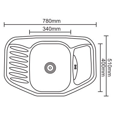 Кухонная мойка Ledeme L97851 51x78 глянцевая