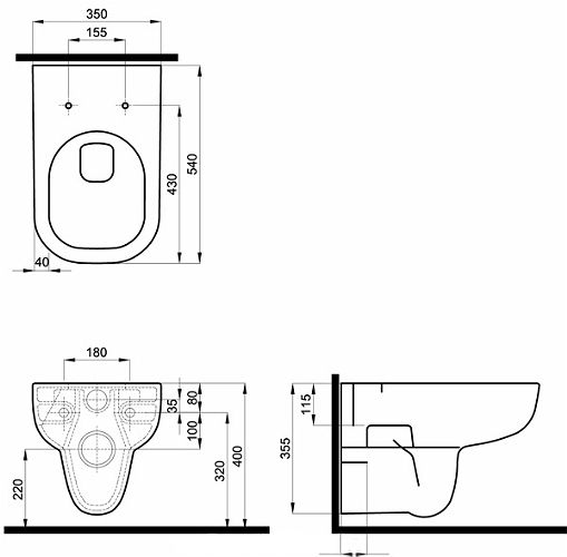 Унитаз подвесной Kolo Traffic L93120900 без ободка Reflex