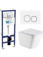 Комплект инсталляции с унитазом Weltwasser BAMBERG 460 + GELBACH 043 GL-WT + BAMBERG WT