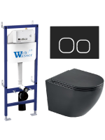Комплект инсталляции с унитазом Weltwasser BAMBERG 460 + MERZBACH 043 MT-BL + BAMBERG BL
