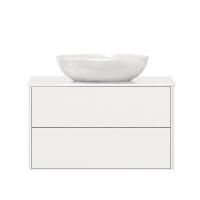 Тумба под умывальник Belux Джаз подвесная 90-02, белый глянцевый