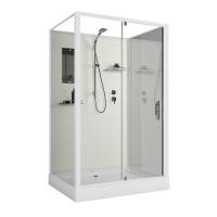 Душевая кабина Niagara Standart ST120/90/15Q/BK (120х90х200) прямоугольник,поддон 15см,распашная,проф.белый,без крыши