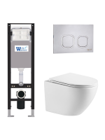 Комплект инсталляции с унитазом Weltwasser AMBERG 350 + MERZBACH 041 XL GL-WT + AMBERG RD-MT CR