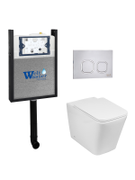 Комплект инсталляции с унитазом Weltwasser AMBERG 404 + GELBACH 002 GL-WT + AMBERG RD-MT CR