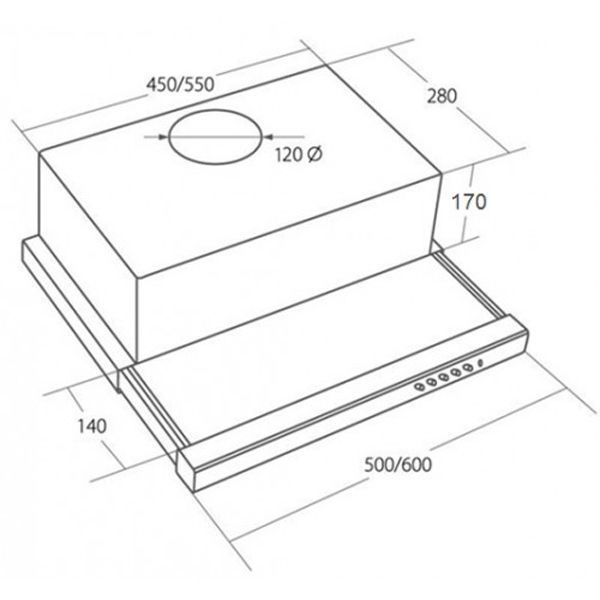 Вытяжка кухонная AKPO WK-7 Light 60 см белая