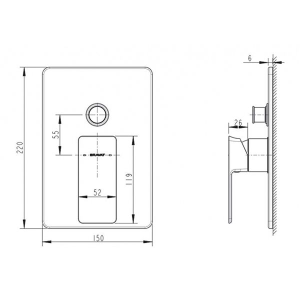 Смеситель Bravat Phillis PB856101CP-2-ENG