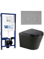 Комплект инсталляции с унитазом Weltwasser BAMBERG 525 + SALZBACH 043 MT-BL + BAMBERG CR