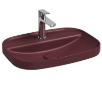 Раковина полувстраиваемая ISVEA Infinity 55 прямоугольная 55см, цвет бордовый матовый 10NF50055SV-2R