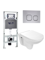 Унитаз с инсталляцией WeltWasser AMBERG 506 ST + BAARBACH 004 GL-WT + AMBERG RD-CR