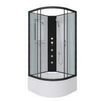 Душевая кабина Niagara Classic NG-6709-14BKG (100х100х200)высокий поддон(45см),черный,стекло прозрачное