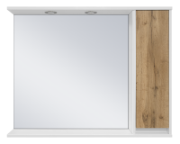 Шкаф с зеркалом Misty Адриана 90 с полочкой правый П-Адр03090-01П