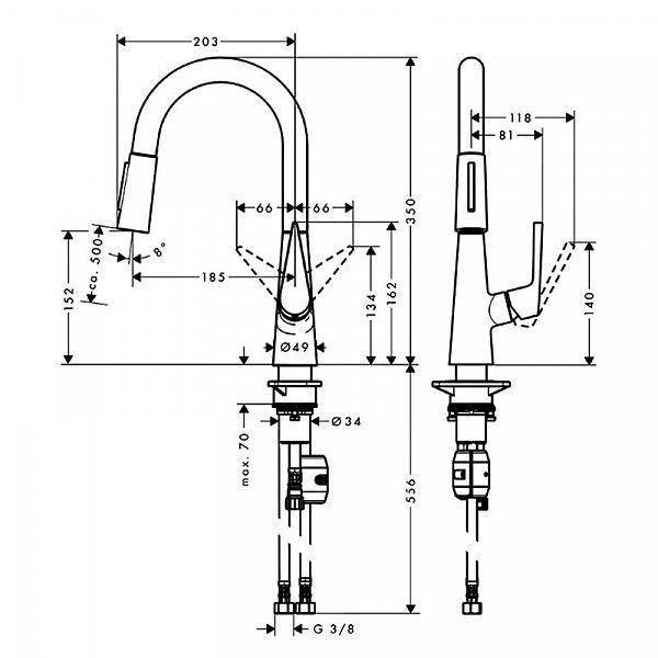 Смеситель для мойки Hansgrohe Talis S 72815800