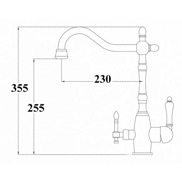 Смеситель для мойки ZorG ZR 312 YF-50 BRONZE