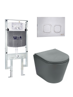 Комплект инсталляции с унитазом Weltwasser AMBERG 497 ST + SALZBACH 043 MT-GR + AMBERG RD-MT CR