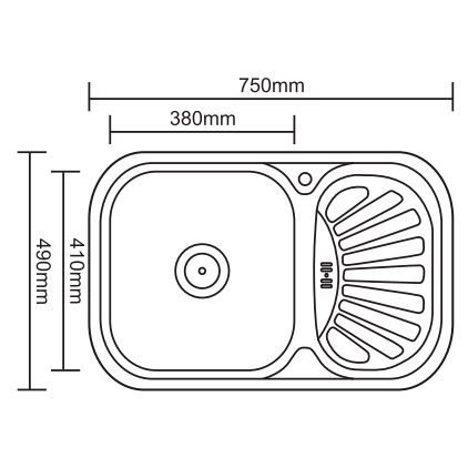 Кухонная мойка Ledeme L97549-L 49x75 глянцевая