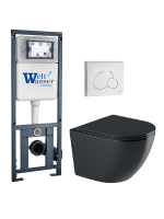 Комплект инсталляции с унитазом Weltwasser MARBERG 410 + MERZBACH 041 XL MT-BL + MAR 410 RD GL-WT