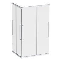 W84G-403-12090-MT Душевое ограждение AM.PM Func Square Slide 120х90, мат хром, прозрачное