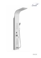 Панель CELIA W душевая из нержавеющей стали с форсунками Ceruttispa CT10402, цвет белый