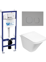 Комплект инсталляции с унитазом Weltwasser BAMBERG 460 + ROTBACH 004 GL-WT + BAMBERG CR