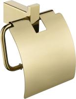 Настенный бумагодержатель с крышкой Grocenberg AC0029 (Золото глянец)