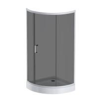 W83G-315-090CG64 Like Solo Slide Душевое ограждение AM.PM 90x90, стекло тонированное, профиль матовый серый