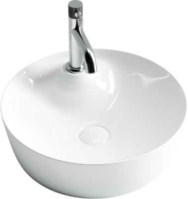 Умывальник чаша накладная круглая  Ceramicanova Element 435*435*135мм, Белый, CN6014