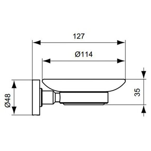 Мыльница Ideal Standard IOM прозрачное стекло