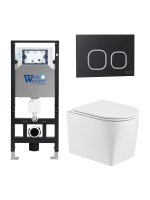 Унитаз с инсталляцией WeltWasser AMBERG 506 + NESENBACH 004 GL-WT + AMBERG RD-BL