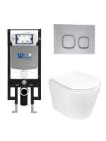 Комплект инсталляции с унитазом Weltwasser AMBERG 497 + SALZBACH 043 GL-WT + AMBERG RD-CR