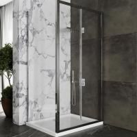 Душевой уголок Roxen Caspia 55060-100-R 100x80 правый, прозрачное стекло/профиль хром