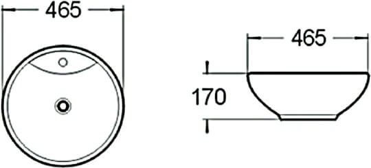 Раковина SantiLine SL-1067 47х47 белая