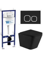 Комплект инсталляции с унитазом Weltwasser BAMBERG 460 + GELBACH 043 MT-BL + BAMBERG BL