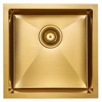 Мойка Paulmark NEXT 44 UNI PM214444-BG 440х440х200 мм, нержавеющая сталь, брашированное золото