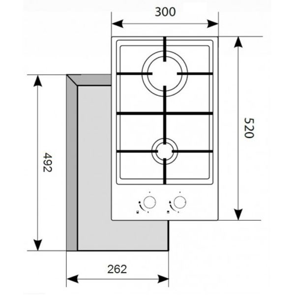 Варочная панель АКРО PGA 302 FGС WH