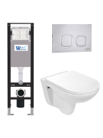 Комплект инсталляции с унитазом Weltwasser AMBERG 350 + BAARBACH 004 GL-WT + AMBERG RD-MT CR