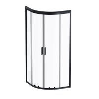 W90G-401-080BT Душевое ограждение AM.PM Gem 1/4 Rond 80x80 стекло прозрачное, профиль черный матовый