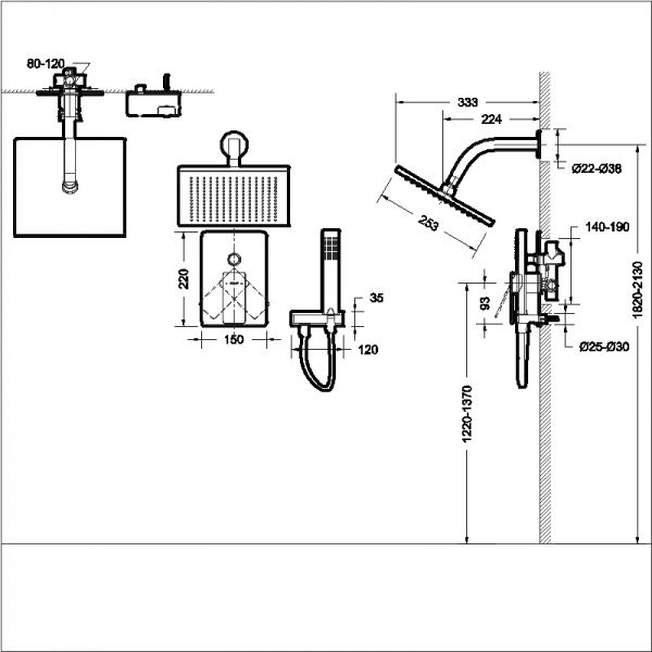 Душевая система Bravat Phillis F856101C-A-ENG