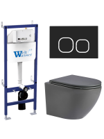 Комплект инсталляции с унитазом Weltwasser BAMBERG 460 + MERZBACH 043 MT-GR + BAMBERG BL