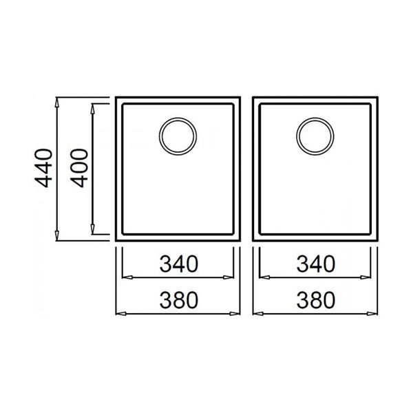 Кухонная мойка Elleci Quadra 200 Undermount G40 Nero LGQ20040BSO