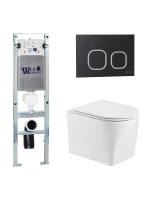 Унитаз с инсталляцией WeltWasser AMBERG 350 ST + NESENBACH 004 GL-WT + AMBERG RD-BL