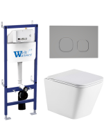 Комплект инсталляции с унитазом Weltwasser BAMBERG 460 + GELBACH 043 GL-WT + BAMBERG CR