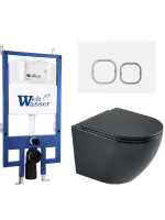 Комплект инсталляции с унитазом Weltwasser BAMBERG 545 + MERZBACH 043 MT-BL + BAMBERG WT