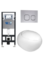 Унитаз с инсталляцией WeltWasser AMBERG 506 + JECKENBACH 004 GL-WT + AMBERG RD-CR