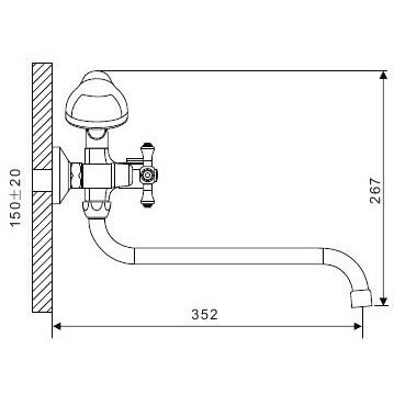 Смеситель для ванны Gappo G2246